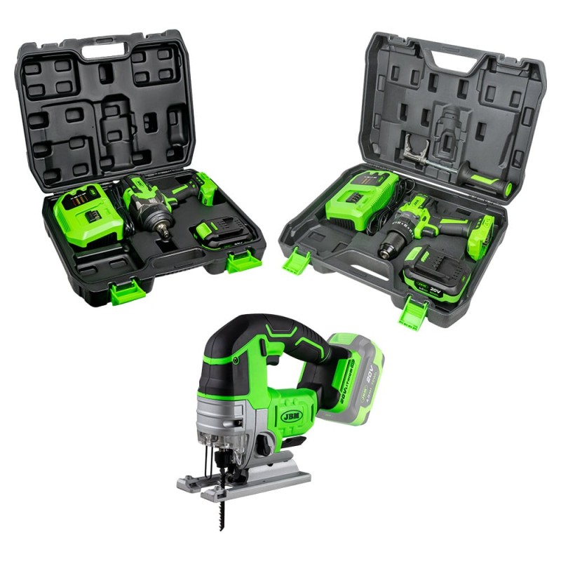 60047C PERCEUSE À PERCEUSE SANS FIL À 2 VITESSES + 60044C CLÉ À CHOC 1/2 + 60010 SCIE À HORLOGER