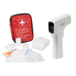 53794 THERMOMÈTRE INFRAROUGE PROFESSIONNEL + 51246 TROUSSE DE SECOURS