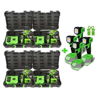 4 X 60044C CLÉ À CHOCS BRUSHLESS 1/2 1300NM + 4 X WORK LIGHT 60035 CADEAU