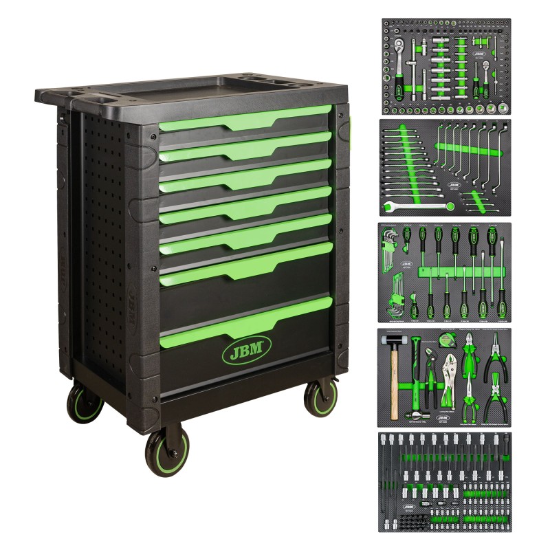 54503 SERVANTE D\'OUTILS 7 TIROIRS EQUIPÉ DE 276 PIÈCES