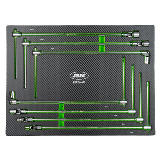 53904 SERVANTE D\'OUTILS 7 TIROIRS - VERD + 54481 MODULE DE 7 CLÉS À DOUILLES AVEC MANCHE EN T