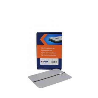 Plaquettes test en métal gris moyen