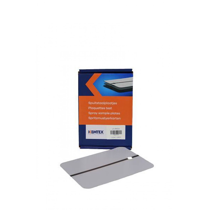 Plaquettes test en métal gris moyen