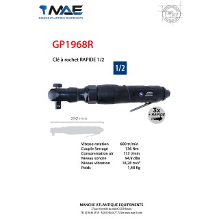 Clé a rochet 1/2 a chocs