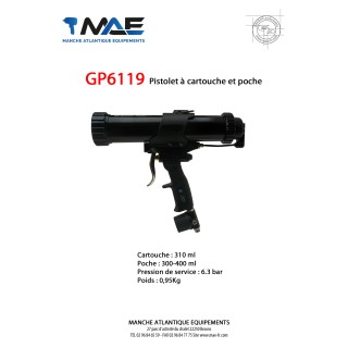 Pistolet a cartouche et a poches 310-400 ML