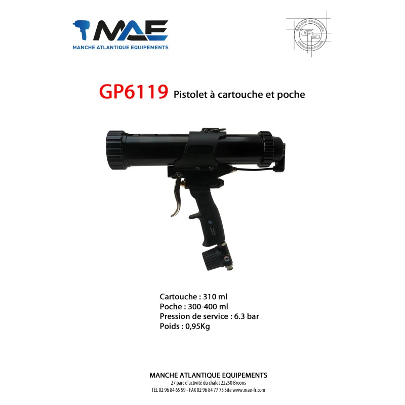 Pistolet a cartouche et a poches 310-400 ML