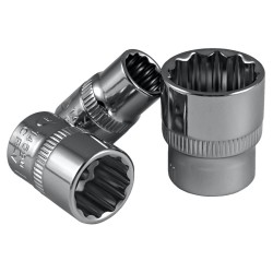 DOUILLE 3/8\" 12 PANS, 18MM, CHROME