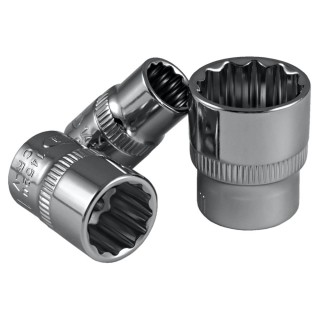 DOUILLE 3/8\" 12 PANS, 19MM, CHROME