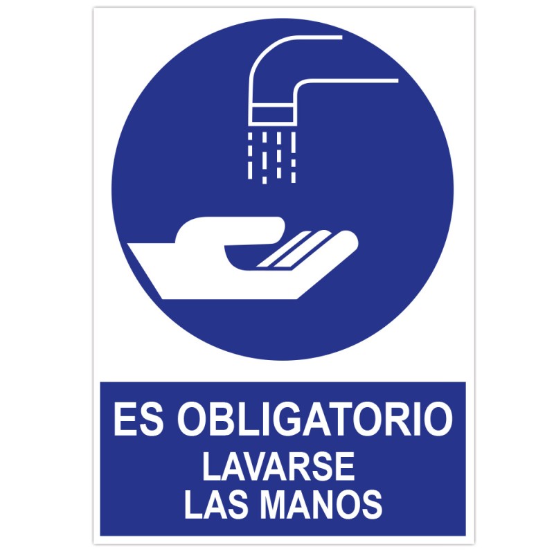 AFFICHE AU FORMAT A3 « IL EST OBLIGATOIRE DE SE LAVER LES MAINS »