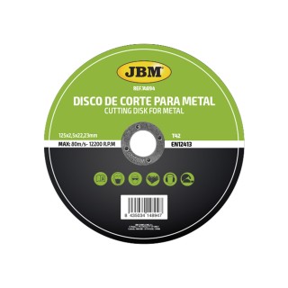 DISQUE DE COUPE T42 POUR MÉTAL, 125 X 2.5 MM