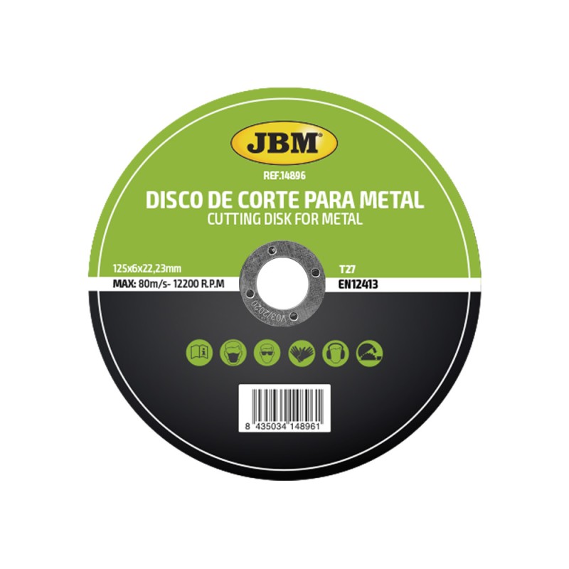 DISQUE DE COUPE T27 POUR MÉTAL 125X6MM