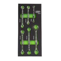 JEU DE 6 CLÉS POUR ÉCROU À RABAT EN FIBRE DE CARBONE, PLATEAU EN EVA - REVÊTEMENT MIROIR