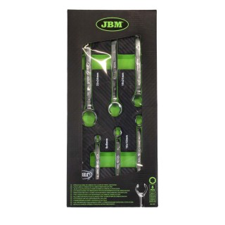 JEU DE 6 CLÉS POUR ÉCROU À RABAT EN FIBRE DE CARBONE, PLATEAU EN EVA - REVÊTEMENT MIROIR