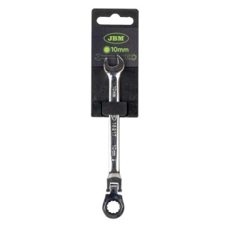 CLÉ MIXTE TÊTE FLEXIBLE 10 MM  REVÊTEMENT MIROIR