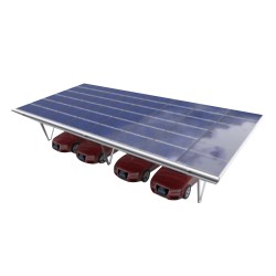 AUVENT POUR QUATRE VOITURES (18 PANNEAUX SOLAIRES)