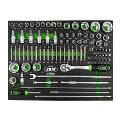 DOUILLE HEXAGONALE 1/2\" DANS UN PLATEAU EN MOUSSE TENDRE (EVA)