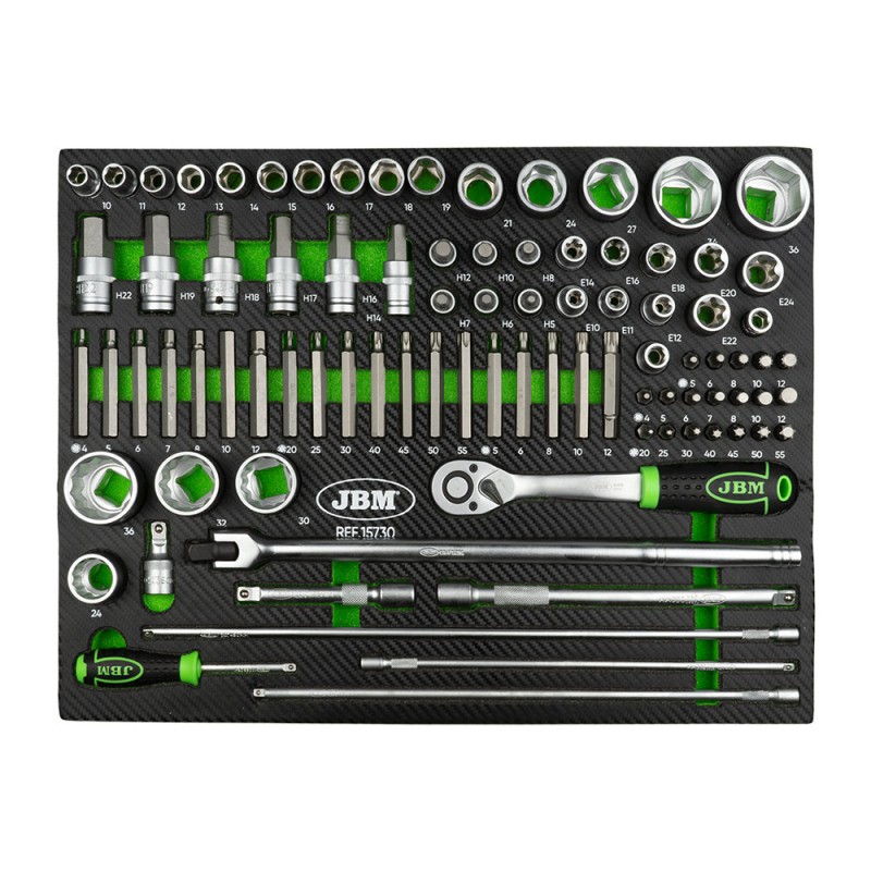 DOUILLE HEXAGONALE 1/2\" DANS UN PLATEAU EN MOUSSE TENDRE (EVA)