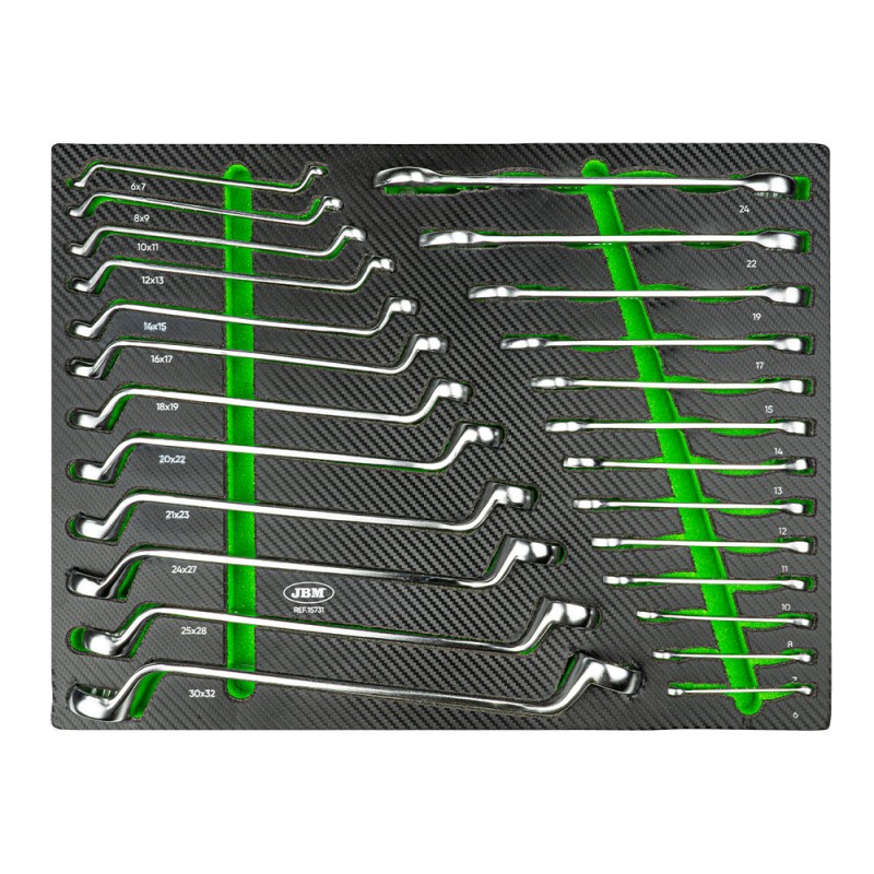 CLÉS MIXTES ET À DOUBLE ANNEAU DANS UN PLATEAU EN MOUSSE TENDRE (EVA)