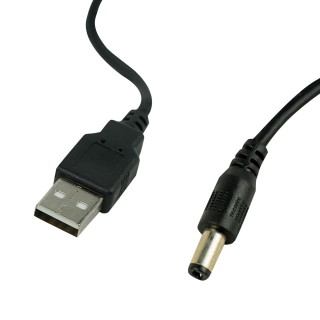 CÂBLE USB TYPE A / FICHE RONDE 5.5MM