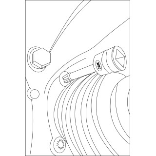 1/2\" DOUILLE D\'IMPACT SPÉCIALE POUR VIS SPLINE (XZN) M12 (72MM)