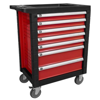 SERVANTE DE 7 TIRORS SANS OUTILS - ROUGE - ANONYME