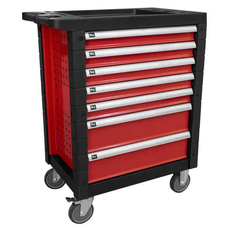 SERVANTE DE 7 TIRORS SANS OUTILS - ROUGE - ANONYME