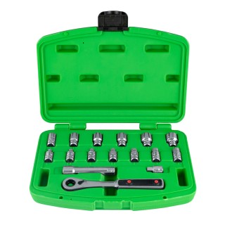 KIT D\'OUTILS DE PASSAGE DE 16 PIÈCES CHROMÉE