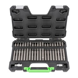 COFFRET DE 42 EMBOUTS DE VISSAGE TORX, 12 ET 6 PANS