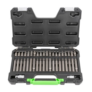 COFFRET DE 42 EMBOUTS DE VISSAGE (INVIOLABLE) TORX, 12 ET 6 PANS