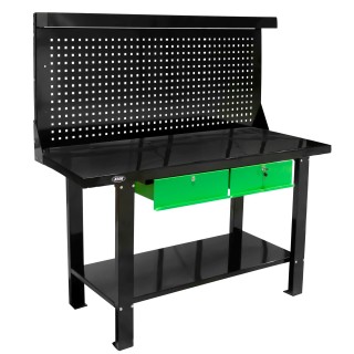 ÉTABLI À 2 TIROIRS AVEC PANNEAU FRONTAL