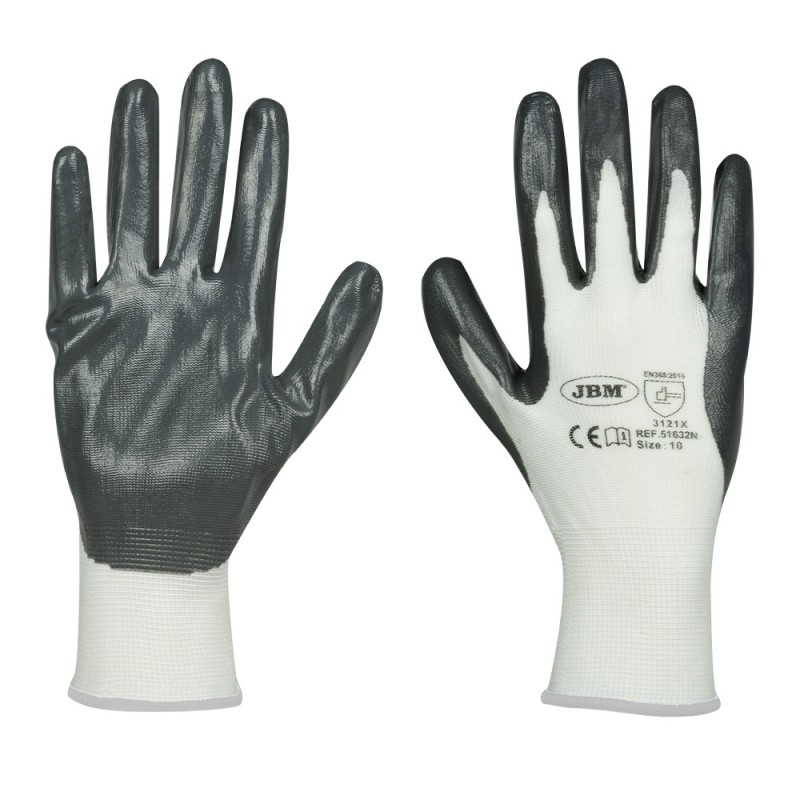 GANTS A/ PAUME RENFORCÉE DE NITRILE T9