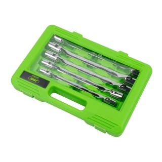 COFFRET CLÉS A DOUILLES ARTICULÉES 6 PIÈCES 12 PANS
