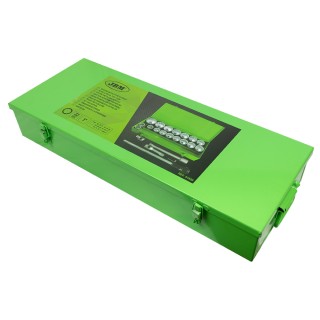 COFFRET MÉTALLIQUE AVEC 21 PIÈCES DE 1\" AUTOCLAVE SUR 12 BORDS ZINGUÉ