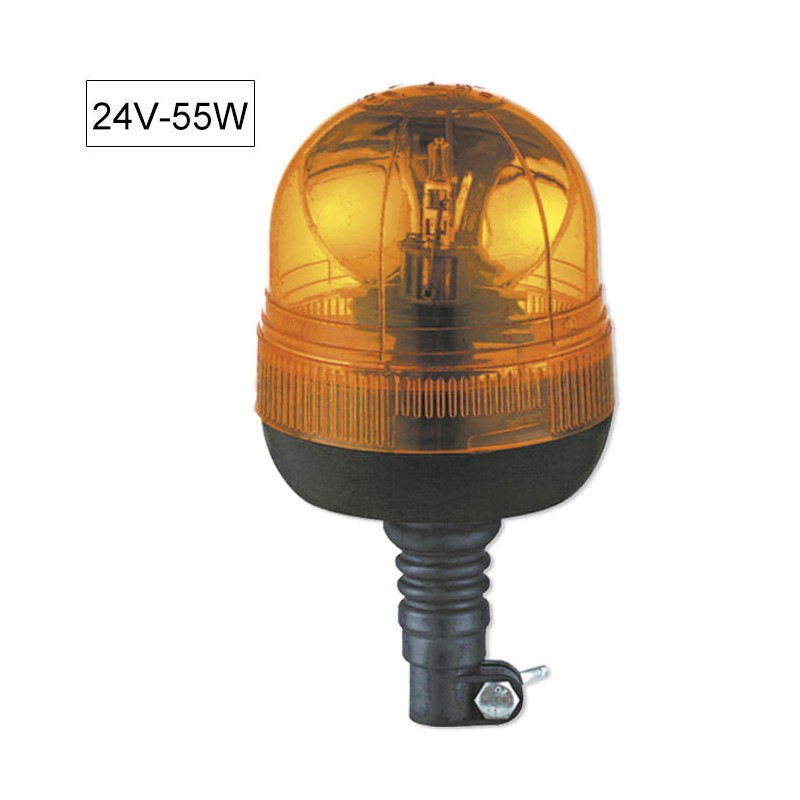 GYROPHARE AVEC TIGE FLEXIBLE H1 24V 70W