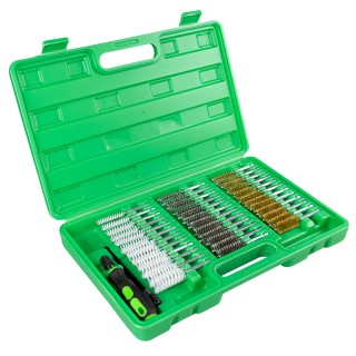 COFFRET DE 38 BROSSES MÉTAL / NYLON / LAITON