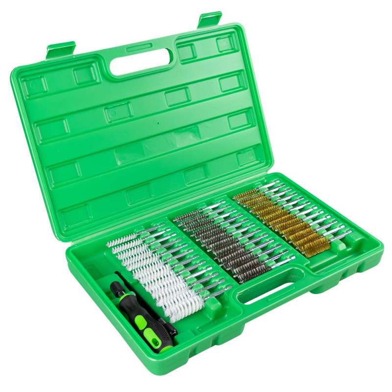 COFFRET DE 38 BROSSES MÉTAL / NYLON / LAITON