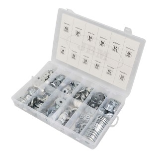 ÉTUI DE RONDELLES TRES LARGE GALVANISÉ 475 PIÈCES