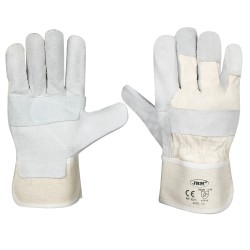 GANTS CUIR ET TOILE