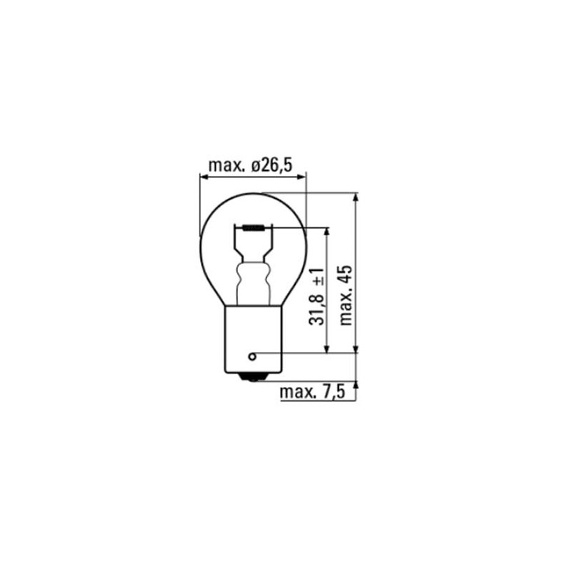 AMPOULE OBN 12V 21W BA15S