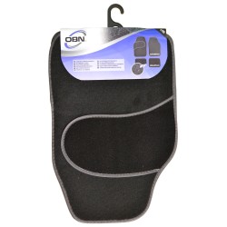 JEU DE 4 TAPIS EN MOQUETTE + TALONNETTES EN MOQUETTE