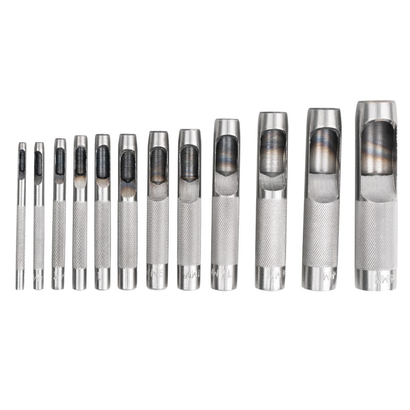 JEU DE 12 POINÇONS CREUX - METRIQUE