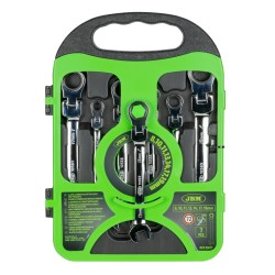 JEU DE 7 CLÉS MIXTES A CLIQUET ARTICULÉES