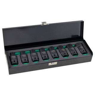 JEU DE 8 DOUILLES À CHOC HEX. AVEC DOUBLE POSITION (FIXE/ARTICULÉ)