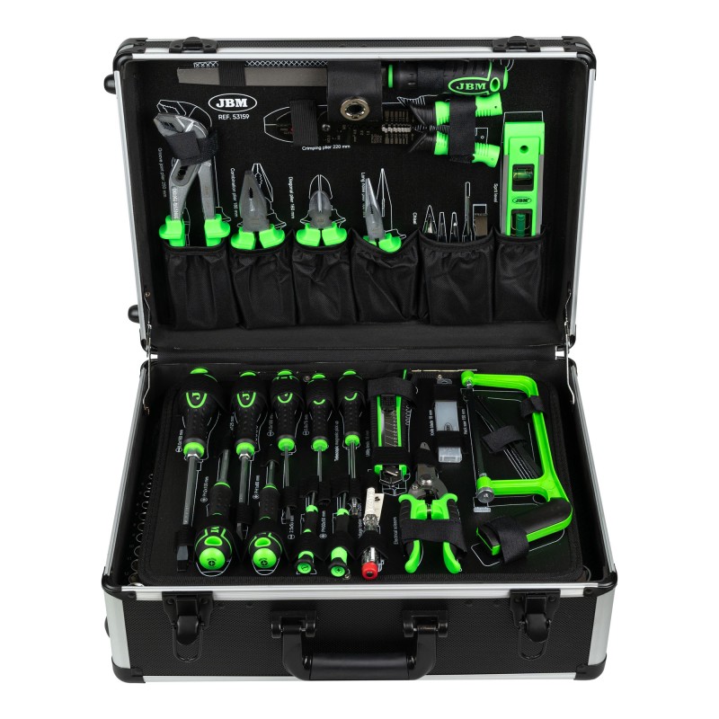 CAISSE À OUTILS EN ALUMINIUM 159 PIÈCES ZINGUÉES