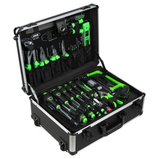 CAISSE À OUTILS EN ALUMINIUM 159 PIÈCES ZINGUÉES