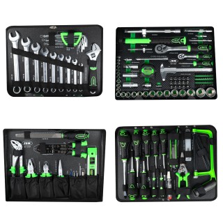 CAISSE À OUTILS EN ALUMINIUM 159 PIÈCES ZINGUÉES