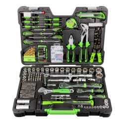 COFFRET D\'OUTILS DE 302 PIÈCES AVEC DOUILLES HEXAGONALES ZINGUÉES