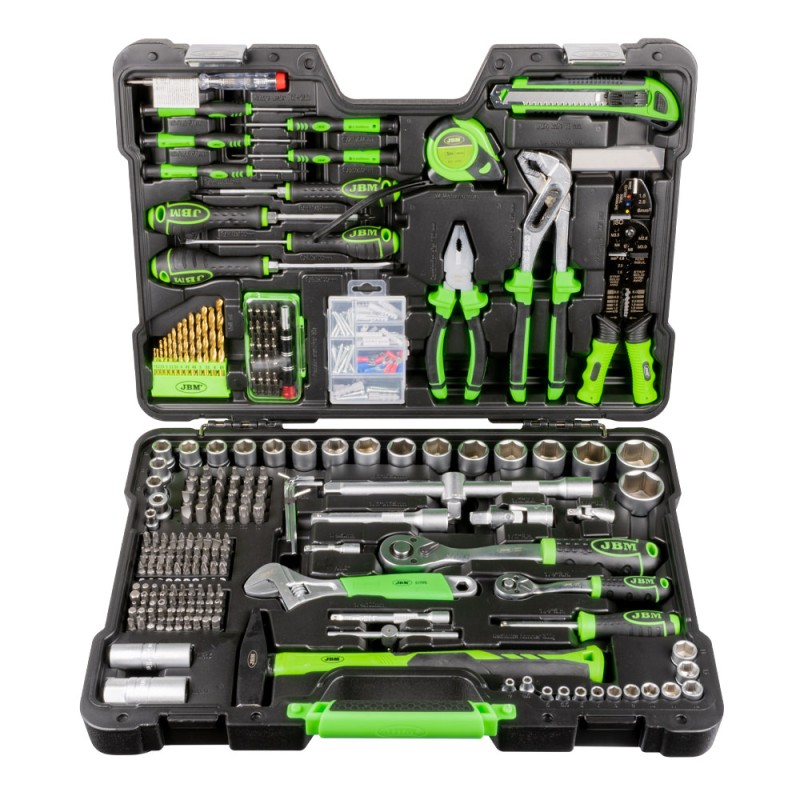 COFFRET D\'OUTILS DE 302 PIÈCES AVEC DOUILLES HEXAGONALES ZINGUÉES