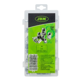ÉTUI DE RIVETS INSERTS ALUMINIUM 150 PIÈCES