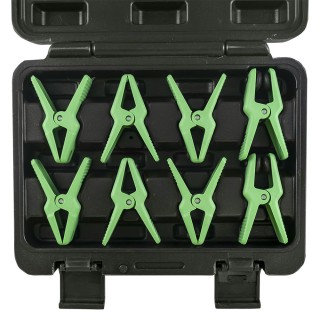 JEU DE 8 PINCES PLATES AVEC LE FIXATEUR POUR LES TUYAUX FLEXIBLES